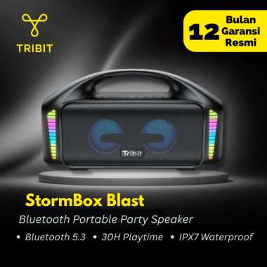 Tribit StormBox Blast Portable Speaker 90W Loud Stereo Sound XBass IPX7 Bluetooth Speaker LED Light