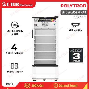 Showcase POLYTRON 1 Pintu 4 Rak - SCN 190