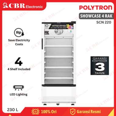 Showcase POLYTRON 1 Pintu 4 Rak - SCN 220