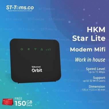 HKM 0126 / HKM0126 Orbit Star Lite Telkomsel Modem WiFi 4G Black