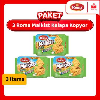 Paket 3 Roma Malkist Kelapa Kopyor