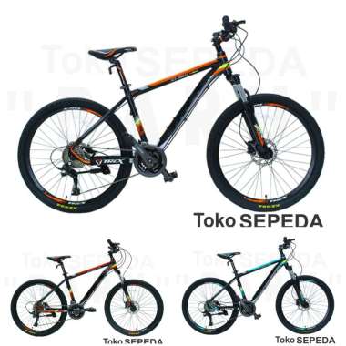 TB - Sepeda MTB TREX XT-780 Alloy Hydraulic 27S Ukuran 26 Inch Black Orange