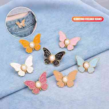 OEM SK-C1335 Kancing Pengecil Celana Jeans Simple Bebas Jahit Adjustable Karakter Lucu Fashion Wanit