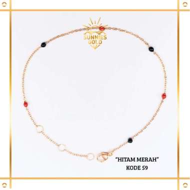 GELANG RANTAI WANITA TERBARU EMAS ASLI MODEL JEDAR WARNA WARNI KEKINIAN EMAS MUDA KADAR 6K (300) & 8