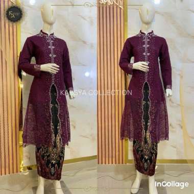 KEBAYA PANJANG NOOR / Kebaya Janggan Kebaya Tunik Kebaya Kutubaru Kebaya Encim Kebaya Ibu Besan 2XL