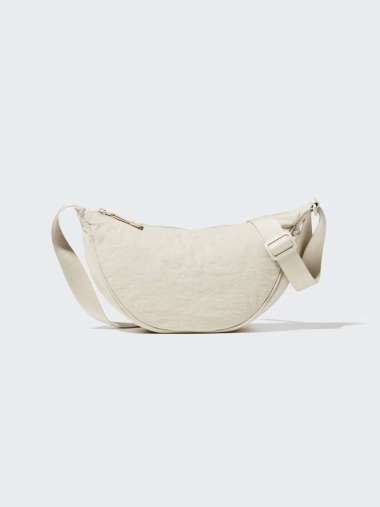 UNIQLO Tas Bahu Mini Bulat Round Mini Shoulder Bag Water-Repellent natural