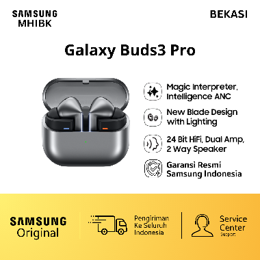 Samsung Galaxy Buds3, Buds 3 Pro, Earbuds, Original, Garansi SEIN Earphones Wireless Buds 3 Silver