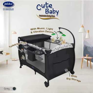Pliko B 839 XLR Cute Baby Box Tempat Tidur Bayi Grey