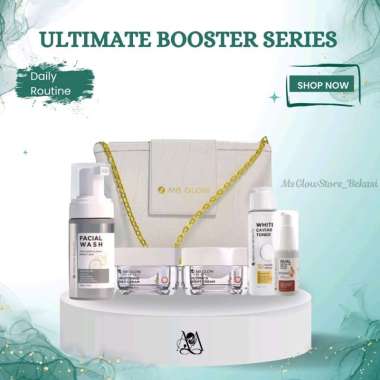 MS Glow Paket Booster Series Free Elixir - Paket Skincare Lengkap Pencerah & Perawatan Kulit | Origi