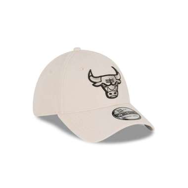 New Era Men Basketball Cap 39Thirty Chicago Bulls Topi Pria [60350688] S/M Stone