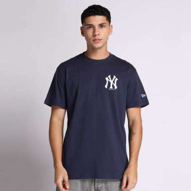 New Era Men Sportswear T-shirt Cotton Tee New York Yankees Kaos Pria [12849117] L Navy