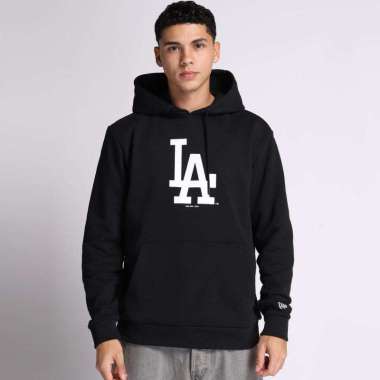 New Era Men Sportswear T-shirt Ls Hoodie Apac Ess Mlb Los Angeles Dodgers Kaos Pria [13334787] 2XL B