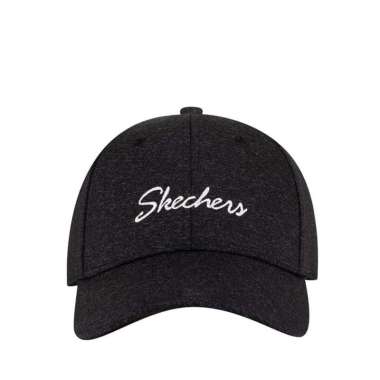 Skechers Women Cap Script Baseball Topi Wanita [SKEHOLZB50BK] - Black
