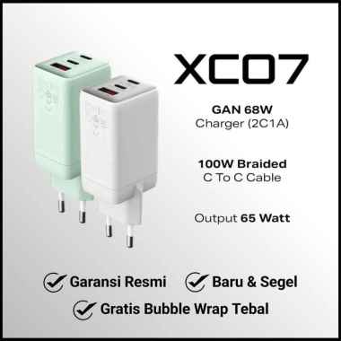 Infinix XC07 Gan 68W Charger Garansi Resmi Original