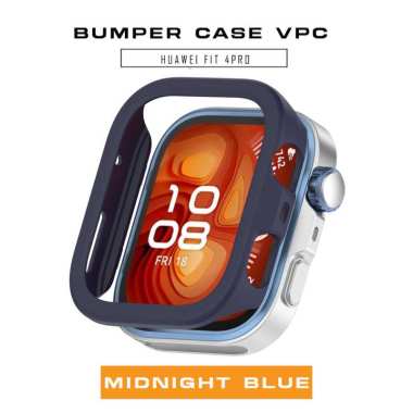 Bumper Case For Huawei Watch Fit 4 Fit 4Pro Full Cover Screen Hard Case Glass PVC Fit 4 Pro Navy Blu