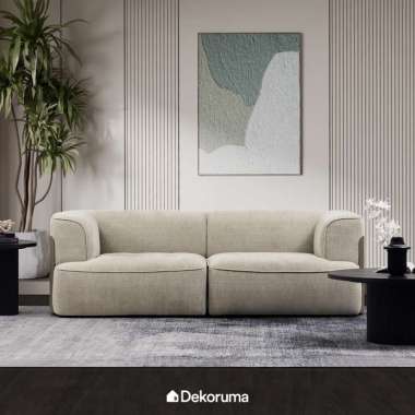 Dekoruma Tenzo NOLAN Sofa 3 Seater Bahan Kain Premium / Sofa Ruang Tamu Fabric 3 Dudukan