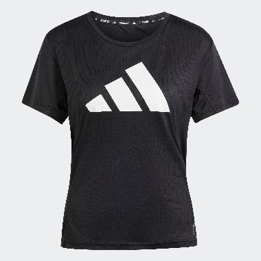 adidas Women Running T-Shirts Run It Tee Baju Lari Wanita [IL7227] A/M Black