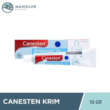 Canesten Krim 10 Gr - Salep Infeksi Jamur Kulit, Panu, Kadas, Kurap Putih