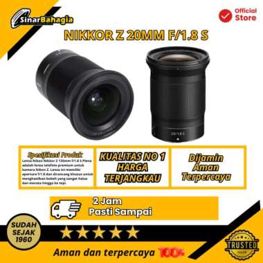 Nikkor Z 20mm F/1.8 S Lensa Nikon Garansi Resmi
