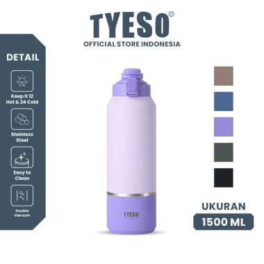 Tyeso Sport Thermos Flask 1,5 Liter Tumbler 1500 ML TS-01014 Vacuum Insulated 5O Oz 01014-Blue-205