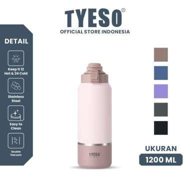 Tyeso Sport Thermos Flask Tumbler 1200 ml TS-01013 Vacuum Insulated 40 Oz 01013-Grey-202