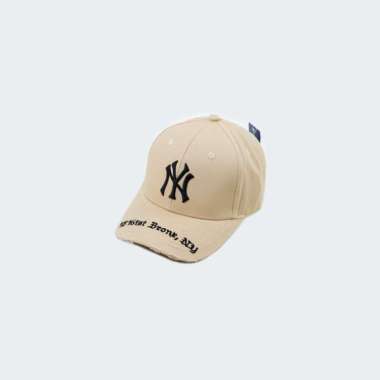 Topi MLB NY BLACK GOTHIC ADDRESS BEIGE CAP - OS ADJUST 100% ORIGINAL