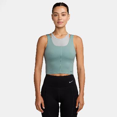 NIKE Women Training One Fitted Dri-Fit Cropped Short-Sleeve Top Tank Top Wanita [HV3654-017] A/L Can