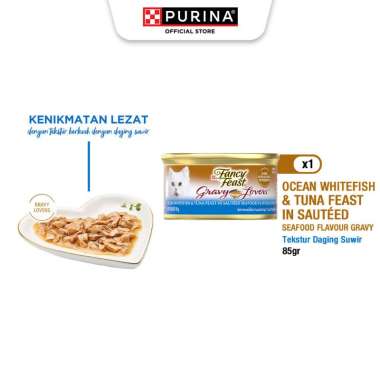 FANCY FEAST Adult Makanan Kucing Basah 85gr x12pcs Gravy Tuna