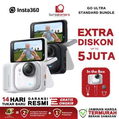 BKP Insta360 GO ULTRA Standard Bundle 4K Action Camera Insta 360 Action Cam GARANSI RESMI MIDNIGHT B