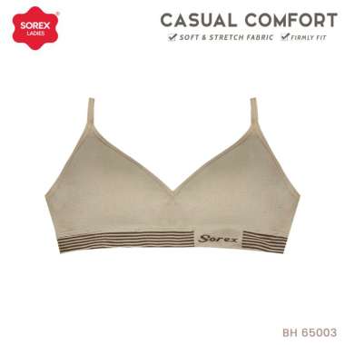 Bra Sorex Tanpa Kawat Busa Sedang Cup Setara Cup B Casual Comfort 65003 Basic 38 Hitam