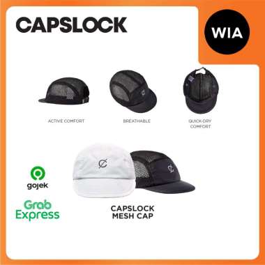 WIA Capslock Mesh Cap - Topi Olahraga Sport Cap Headwear White