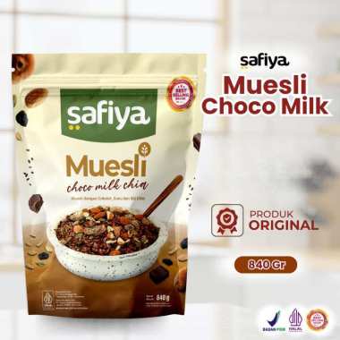 Safiya Muesli Choco Milk 840 Gram With Chiaseed Sereal Oatmeal Diet Premium