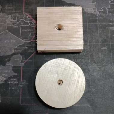 Promo Roset Kayu Bulat Fitting Plafon Bulat Rumah Lampu kotak