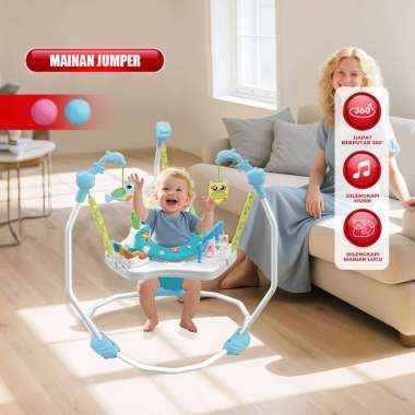 OEM SK-M388 Mainan Bayi Baby Jumper Musik Lampu / Kursi Lompat Jungle Putar 360 Derajat / Bouncer Ba