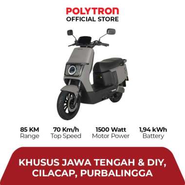 Polytron Fox-200 Electric Sepeda Motor Listrik - OTR Jawa Tengah & DIY Lunara Grey Jawa Tengah & Yog