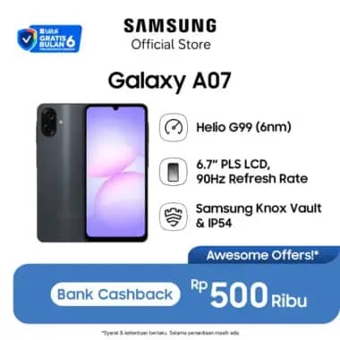Samsung Galaxy A07 LTE 4/64GB 4/128GB 6/128GB 8/256GB + Travel Adaptor