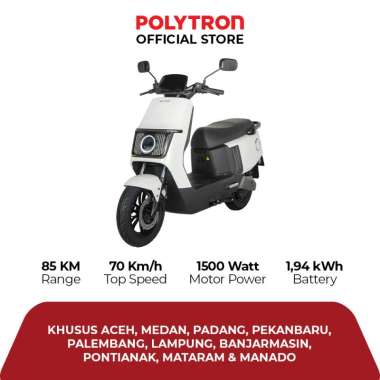 Polytron Fox-200 Electric Sepeda Motor Listrik - OTR Aceh, Medan, Padang, Pekanbaru, Palembang, Lamp