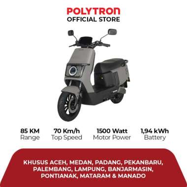 Polytron Fox-200 Electric Sepeda Motor Listrik - OTR Aceh, Medan, Padang, Pekanbaru, Palembang, Lamp