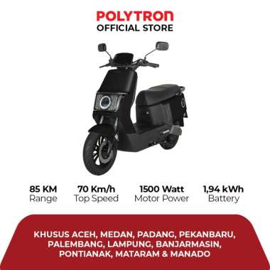 Polytron Fox-200 Electric Sepeda Motor Listrik - OTR Aceh, Medan, Padang, Pekanbaru, Palembang, Lamp