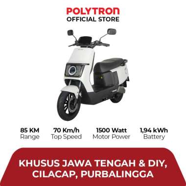 Polytron Fox-200 Electric Sepeda Motor Listrik - OTR Jawa Tengah & DIY Milky White Jawa Tengah & Yog