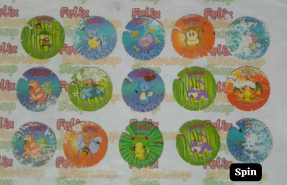 Pokemon Tazos Chiki Ball Spin bintang