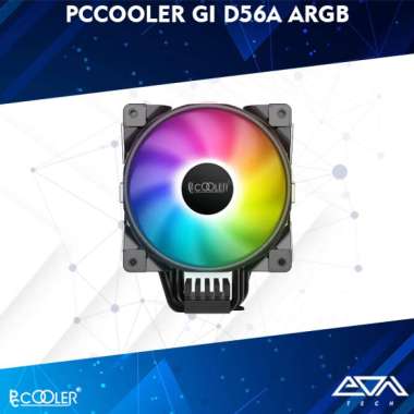 PCCOOLER GI D56A ARGB CPU Cooler Cooling Fan Prosessor (Black) GI-D56A