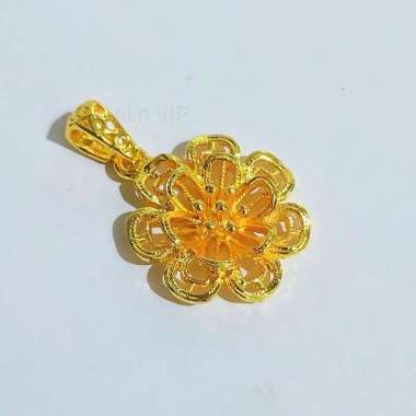LID65 Grosir Liontin Kendari Gold 24k Lapis Emas Diameter 2,5 cm