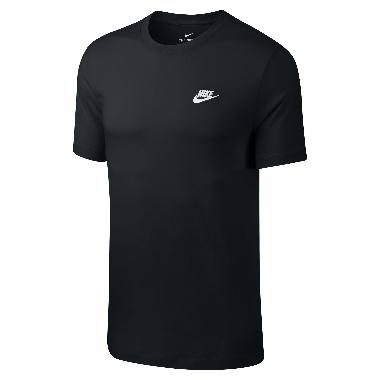 NIKE Men Sportswear Club T-Shirt Pakaian Olahraga Pria [AR4999-013] A/L Black/White