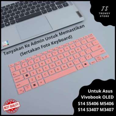 Keyboard Protector Vivobook S14 S3407 S5406 M5406 OLED Pro Asus 14 Inch Intel AMD 2024 Keatas Merah 