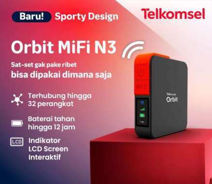 STORE707 Telkomsel Orbit MiFi N3 HKM M23 Pro Modem WiFi 4G Tanpa Perdana