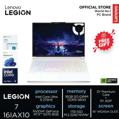 LENOVO LEGION 7 16IAX10 4EID [INTEL ULTRA 9-275HX/ 16+16GB/ 1TB/ RTX5070 8GB/ 16" WQXGA OLED /WIN11H