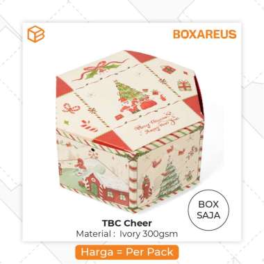 Box Natal Christmas Packaging Toples Bulat Gift Kemasan Hampers | TBC CHEER Box Only