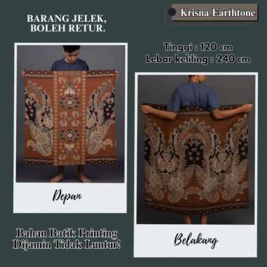 Sarung Batik Bali 555 Dewasa Made in Turkiye Export Quality KRISNA EARTHONE