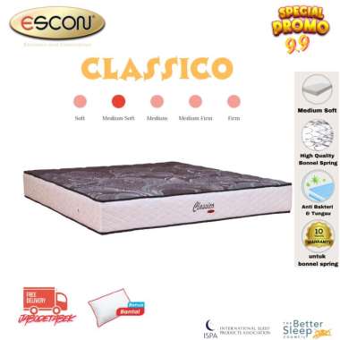 Escon Springbed Classico Kasur Spring Bed Saja - FREE ONGKIR JABODETABEK 100 x 200 Biru